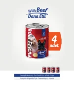 Real Friend Adult Dana Etli Parça Etli Soslu Yetişkin Köpek Yaş Maması 400 Gr