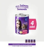 Real Friend Yetişkin Kedi Yaş Maması Somonlu Parça Etli Soslu 400 Gr