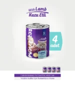 Real Friend Yetişkin Kedi Maması Kuzu Etli Parça Etli Soslu Konserve 400 Gr