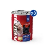 Real Friend Adult Dana Etli Parça Etli Soslu Yetişkin Köpek Yaş Maması 400 Gr