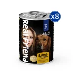 Real Friend Adult Kuzu Etli Parça Etli Soslu Yetişkin Köpek Konservesi 400 Gr