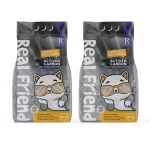 Real Friend Aktif Karbonlu Süper Premium % 100 Doğal Kedi Kumu10 Lt x 2