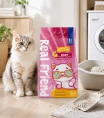 Real Friend Bebek Pudrası Kokulu Premium %100 Doğal Topaklanan Kedi Kumu 10 Lt - Görsel 3