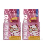 Real Friend Bebek Pudrası Kokulu Premium %100 Doğal Topaklanan Kedi Kumu 10 Lt x 2