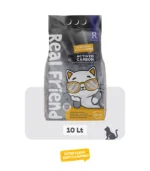 Real Friend Aktif Karbonlu Süper Premium % 100 Doğal Kedi Kumu 10 Lt
