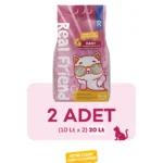Real Friend Bebek Pudrası Kokulu Premium %100 Doğal Topaklanan Kedi Kumu 10 Lt x 2