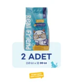Real Friend Marsilya Sabun Kokulu Süper Premium %100 Doğal Kedi Kumu 10 Lt x 2