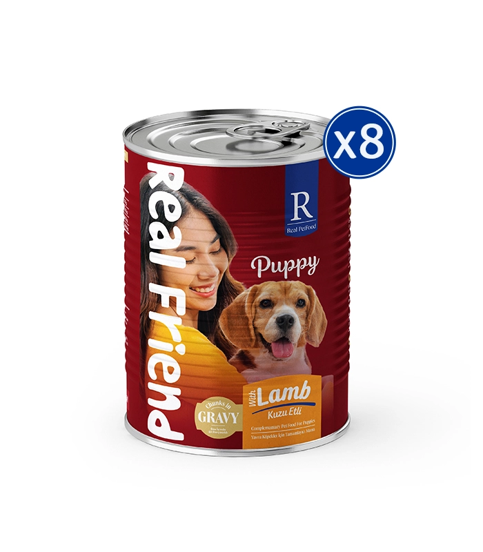 Real Friend Yavru Köpek Yaş Maması Kuzu Etli Parça Etli Soslu 400 Gr Real Friend Yavru Köpek Yaş Maması Kuzu Etli Parça Etli Soslu 400 Gr - Görsel 1