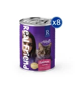 Real Friend Yetişkin Kedi Yaş Maması Somonlu Parça Etli Soslu 400 Gr