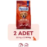 Festival Yetişkin Köpek Maması Kuzu Etli & Pirinçli - 15 Kg x 2